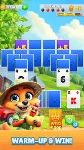 TriPeaks Solitaire Treasure oyun ekranı